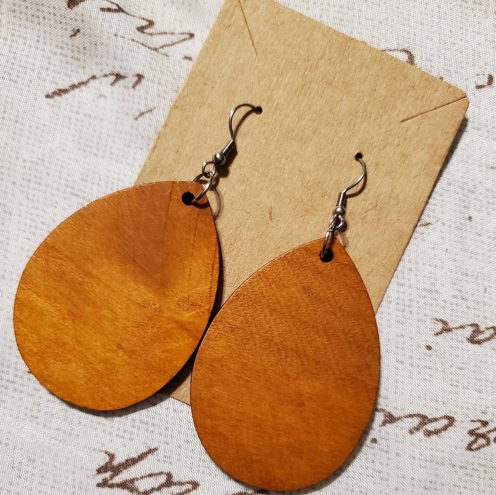 New Drop Wooden Earrings